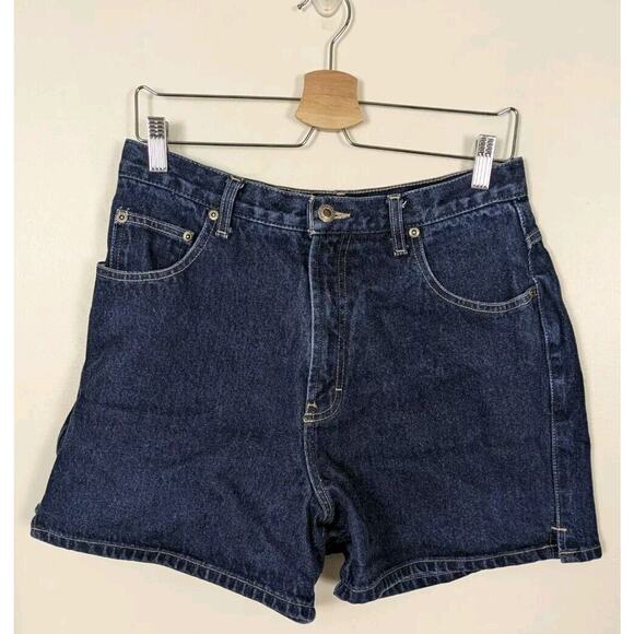 Crossroads Size 14 Vintage Dark Denim Jean Shorts Women's High Waist - Picture 1 of 4
